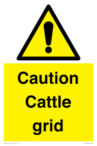 Caution Cattle grid